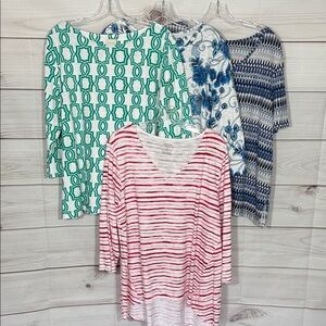Lot of 4 Chico's Multicolor Patterned Tops Size 16/XL/Chico’s 3